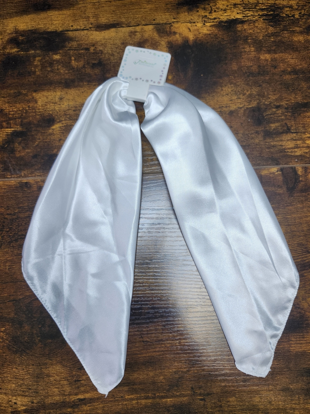 Satin Hair Scarf – White